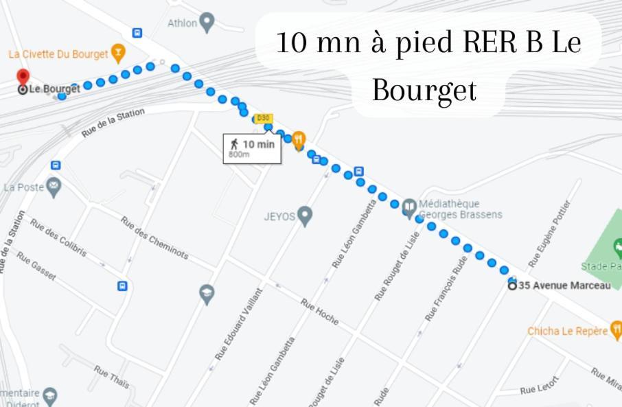 Disponible - Appartement Entier - 10Mn Rer B Aeroport Cdg - Paris Gare Du Nord, T11 Express, Le Bourget, Tout Equipe, Netflix Gratuit, 3 Personnes, 4Eme Etage, Escaliers, Parc Des Expositions, Parking Rue Gratuit Apres 19H 德朗西 外观 照片